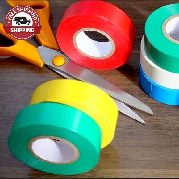 8 Pack Flagging Tape Non-Adhesive Plastic Ribbon Neon Marking Tape 1.2" x 1200 - Picture 10 of 11